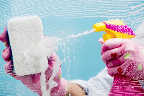 Local cleaning team preparing a kitchen in E16