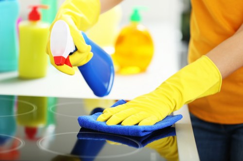 Commercial cleaning in an office space near E16