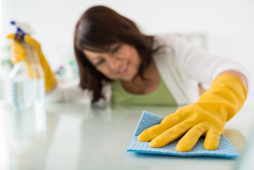 Cleaner restoring carpets in a flat near E16