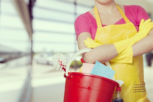 Professional cleaning of cladding and brickwork in E16